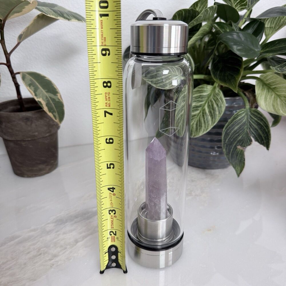Glacce Amethyst Crystal Infusion Water Bottle - Free People Goop Wellness - Picture 7 of 11